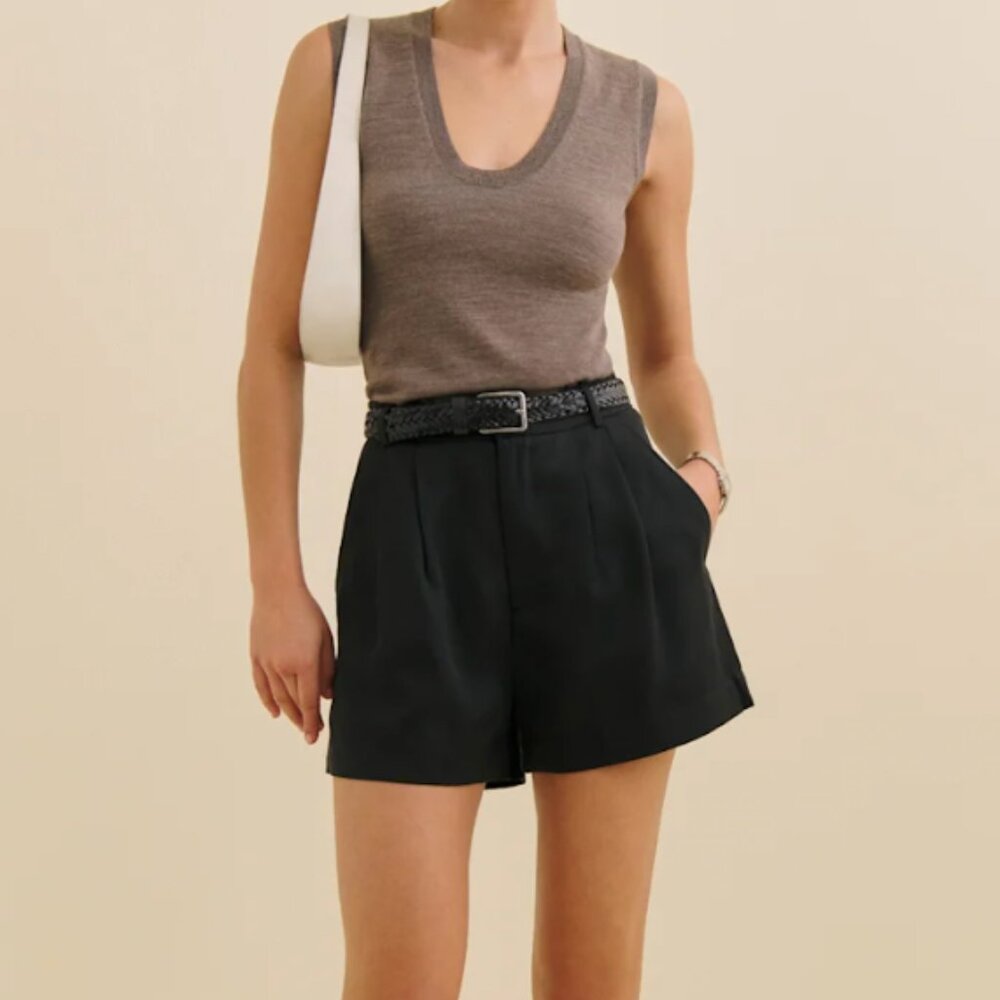 Size 2 Reformation Mason Shorts Black